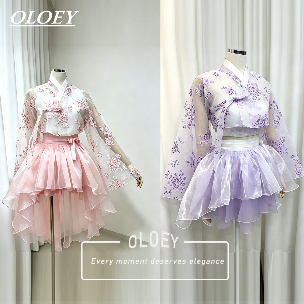 OLOEY 모던 플로럴 프린트 숏 콘서트 한복 2026 - Modern Korean Lifestyle 리뷰 및 가격